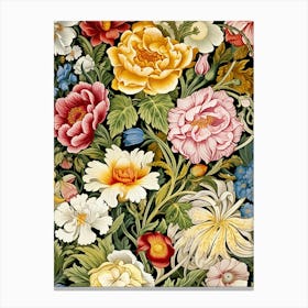 Flowers By William Morris Canvas Print