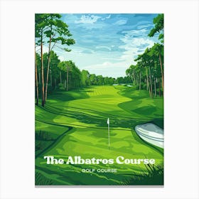 The Albatros Course France Travel Illustration Canvas Print