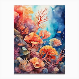 Coral Reef Watercolor Painting 2 Canvas Print