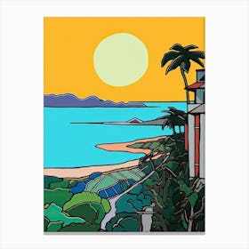 Minimal Design Style Of Onolulu Hawaii, Usa 3 Canvas Print