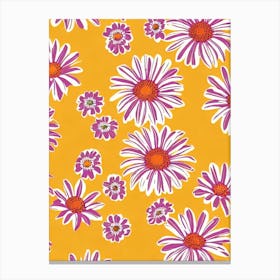 Osteospermum Floral Print Warm Tones 2 Flower Canvas Print