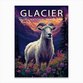 Glacier National Park Poster Canvas Print