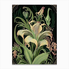 Lily Floral 3 Botanical Vintage Poster Flower Canvas Print