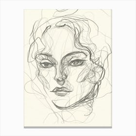 Sketch Woman's Face Canvas Print