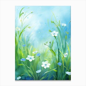 Forget Me Not In Grasslands (3) Canvas Print