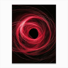 Abstract Red Vortex Canvas Print