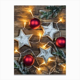 Christmas Decoration with lights Canvas Print