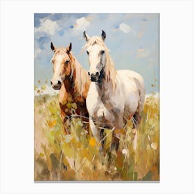 Horses Painting In Buenos Aires Province, Argentina 3 Canvas Print