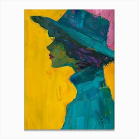 Woman In Hat 3 Canvas Print