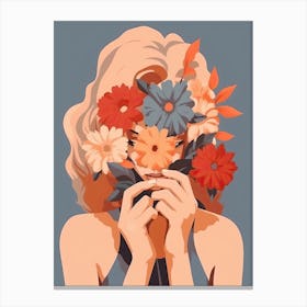 Bloom Body Woman Boho Illustration 4 Canvas Print