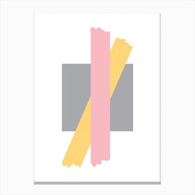 Pink and Orange Cross Over Box Canvas Print
