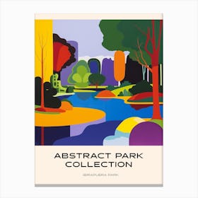 Abstract Park Collection Poster Ibirapuera Park Sao Paulo 2 Canvas Print