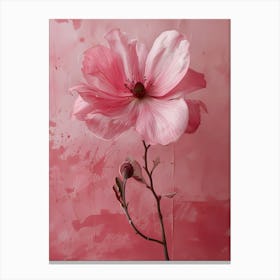 watercolor Pink Flower Canvas Print