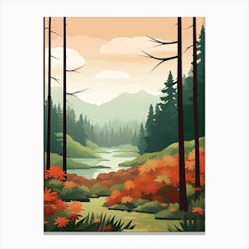 Forest Abstract Minimalist 8 Canvas Print
