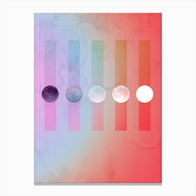 Rainbow Moon Gradient Canvas Print