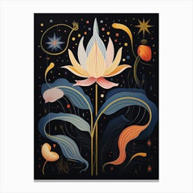 Lily 3 Hilma Af Klint Inspired Flower Illustration Canvas Print