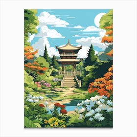 Japanese Friendship Garden Usa Illustration 1  Canvas Print