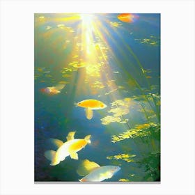 Doitsu Koi Fish Monet Style Classic Painting Canvas Print