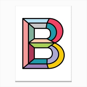 Initial B Canvas Print