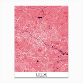Leeds Pink Purple Canvas Print