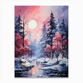 Winter Landscape Painting Canvas Print