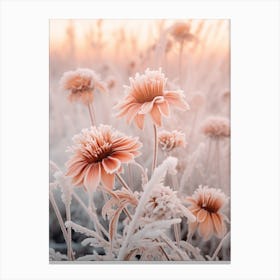 Frosty Botanical Gaillardia 4 Canvas Print