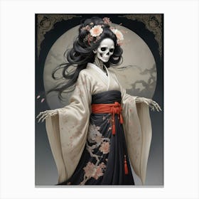 Skeleton Woman Canvas Print