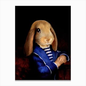 Sailor Raymond The Rabbit Pet Portraits Canvas Print