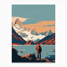 Patagonia 2 Travel Illustration Canvas Print