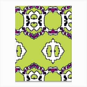 Green And Purple Pattern Canvas Print