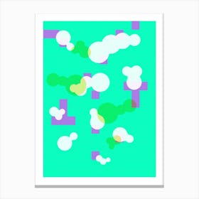 Hackney Swimming Pool Neongreen Canvas Print