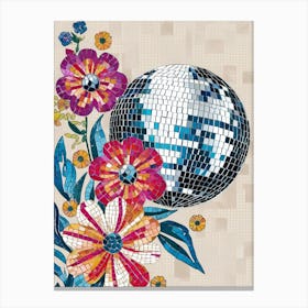 Disco Ball Mosaic 2 Canvas Print