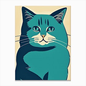 Cat Kitten Kitty Retro Cat Canvas Print