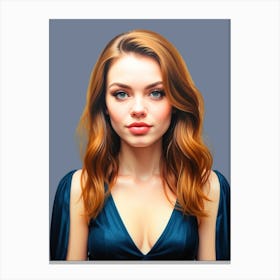 Portrait Of A Young Woman Canvas Print