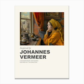 Museum Poster Inspired By Johannes Vermeer 3 Canvas Print