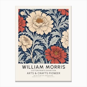 William Morris Style Art Exhibition Marigold Flower Canvas Print