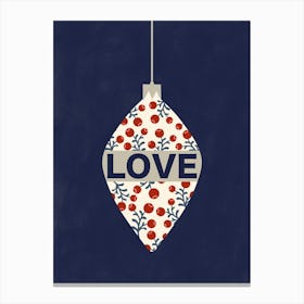 Love Christmas Ornament Canvas Print