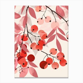 Cranberries Close Up Illustration 2 Canvas Print