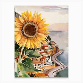 Sunflower On The Coast Canvas Print