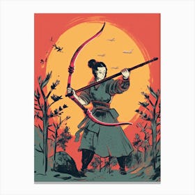 Samurai Illustration 12 Canvas Print