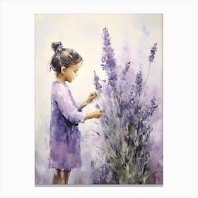 Lavender Girl Painting Canvas Print
