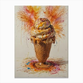 Ice Cream Cone 50 Canvas Print