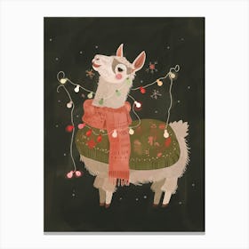 Holiday Llama Joy Canvas Print