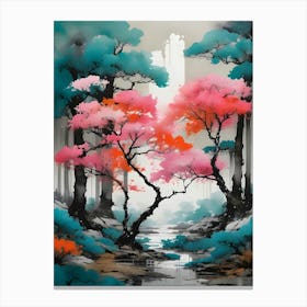 Asian Trees Canvas Print