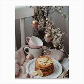 Pancakes On A Plate 1 Canvas Print