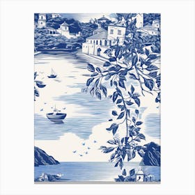 Amalfi Coast, Italy, Inspired Travel Pattern 1 Canvas Print