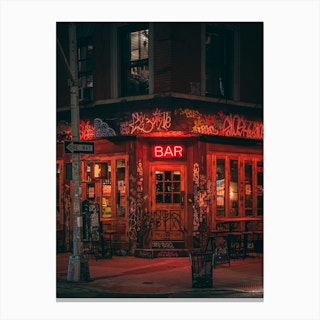 Bar, East Village Canvas Print