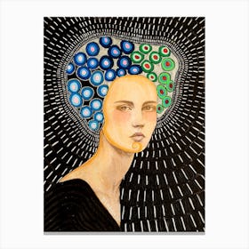 Lady - collage Canvas Print