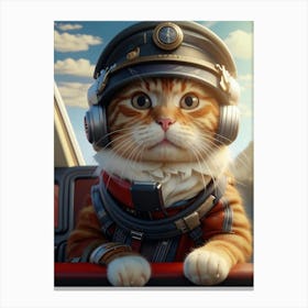 Cat In A Space Suit Canvas Print