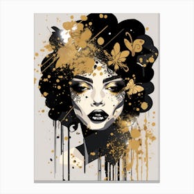 Gold Splatter Canvas Print